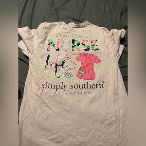 simply southern slightly used nurse shirt size medium